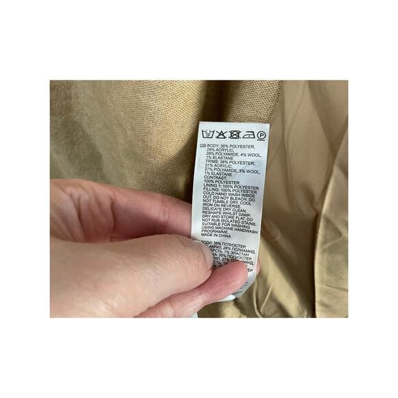 REISS Ayla Knit Hybrid Jacket Womens Brown Size 6 Small Front Zip Quilted Bomber - Picture 8 of 8